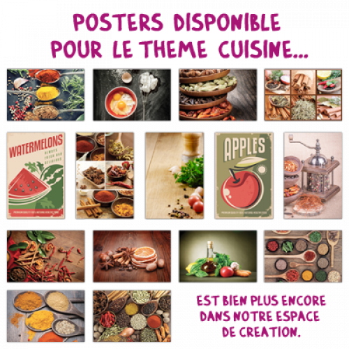 Mini poster multi-photos Cuisine