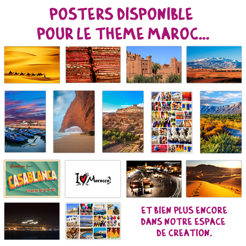 Mini poster simple Maroc