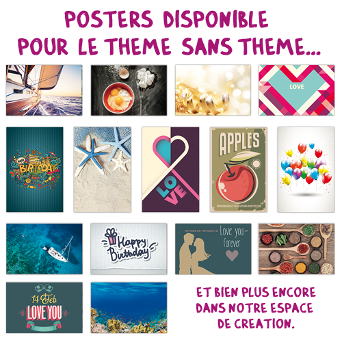 Mini poster multi-photos Blanc Personnalisé